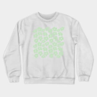 Aesthetic Light Green Flowers Retro Daisy Crewneck Sweatshirt